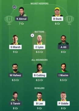 July 29th AAC vs PNC Dream11 Team
