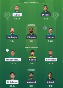 Ban vs Pak Dream11 Team July 22