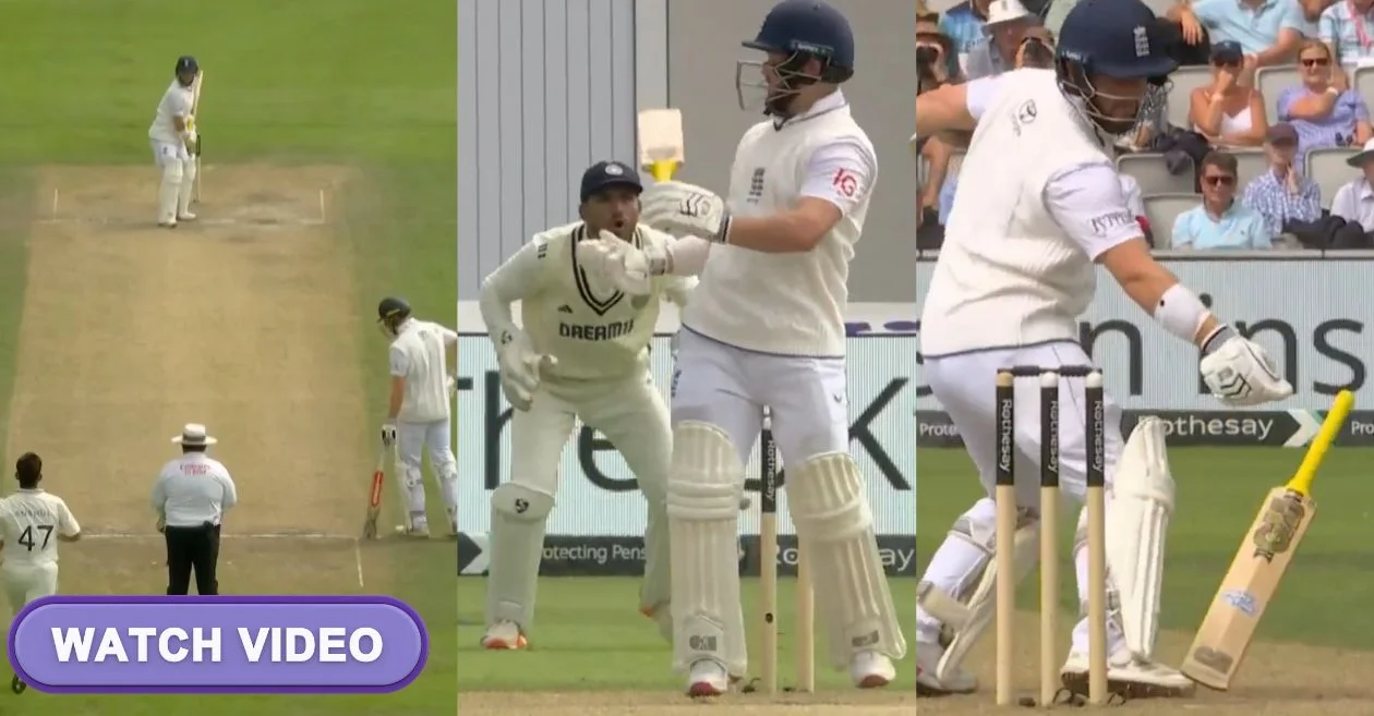 ENG vs IND [WATCH]: Ben Duckett’s bat slip misses stumps by inches on Day 2 of Manchester Test