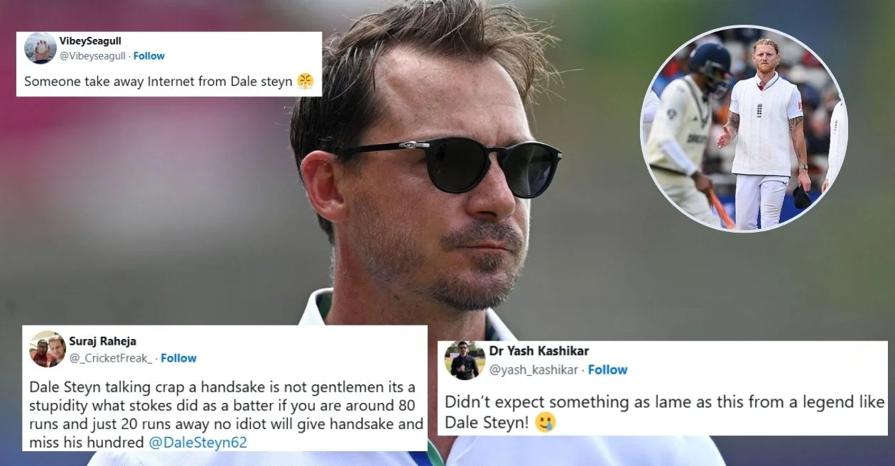 ENG vs IND: Fans call out Dale Steyn after he defends Ben Stokes in Manchester Test handshake dispute