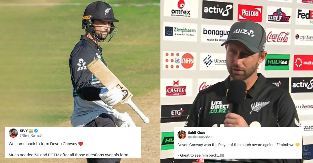 Fans erupt as Devon Conway’s explosive knock leads New Zealand to a comfortable win over Zimbabwe in the T20I Tri-Series
