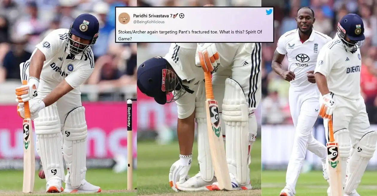 ENG vs IND: Fans slam England for deliberately targeting Rishabh Pant’s fractured toe on Day 2 of Manchester Test
