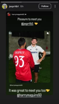 Jasprit Bumrah and Harry Maguire