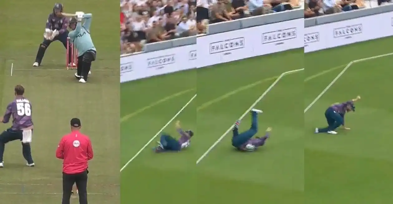 WATCH: Kane Williamson plucks a screamer to dismiss Jason Roy in T20 Blast 2025