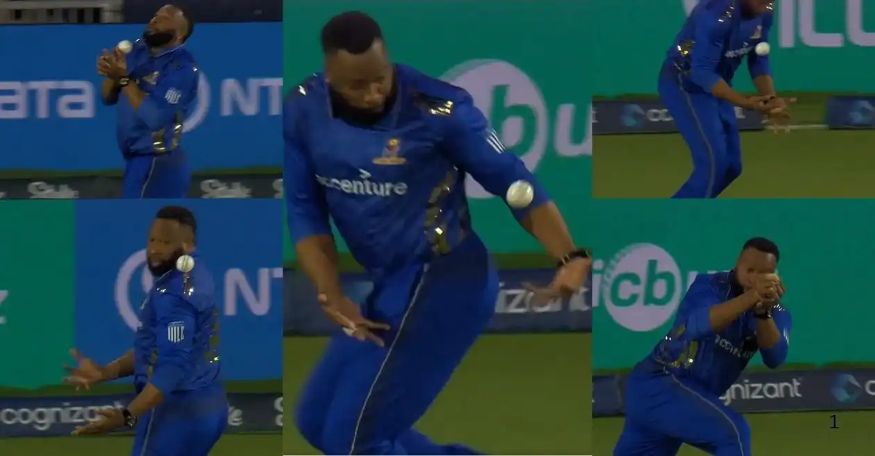 WATCH: Kieron Pollard plucks a sensational juggling catch to dismiss Andries Gous in thrilling MLC 2025 final