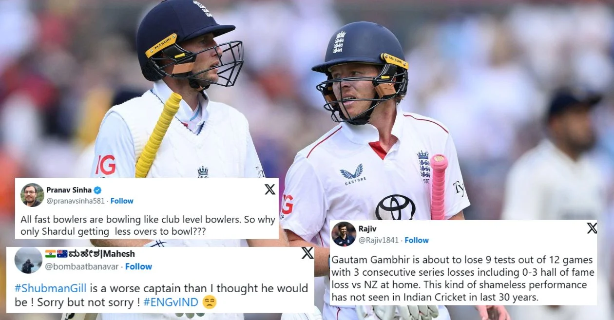 ENG vs IND: Fans express outrage as Ollie Pope and Joe Root frustrate Indian bowling lineup on Day 3 of fourth Test