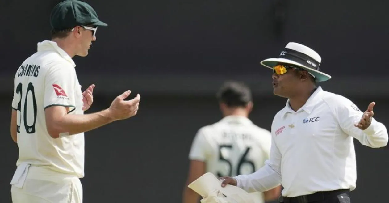 WI vs AUS: Pat Cummins fumes in anger during a heated conversation with umpire Nitin Menon on Day 2 of Pink-Ball Test