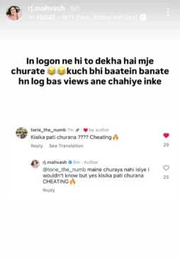 RJ Mahvash Instagram Story