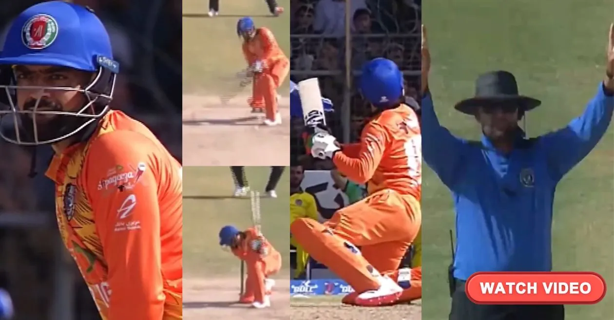WATCH: Rashid Khan’s no-look six steals the show in Shpageeza Cricket League 2025