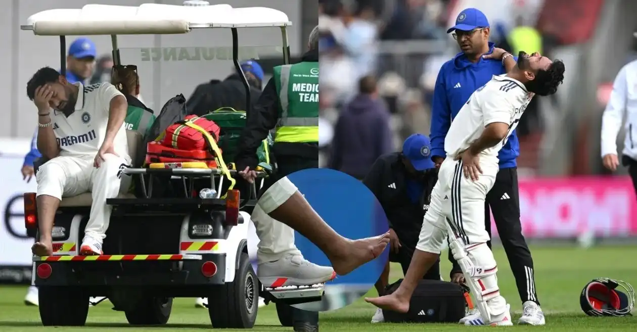 Rishabh Pant retires hurt after painful blow to his right foot on Day 1 of Manchester Test