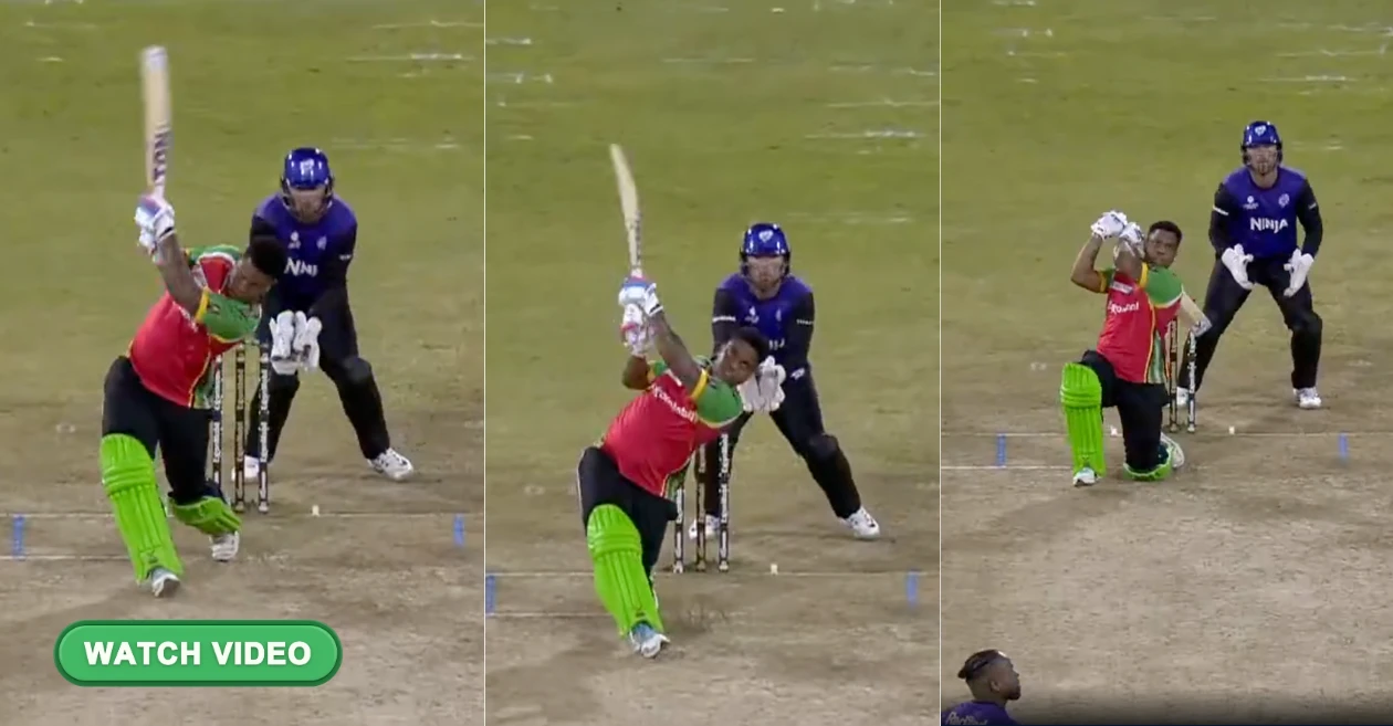 WATCH: Shimron Hetmyer smashes 5 sixes in an over in Global Super League 2025