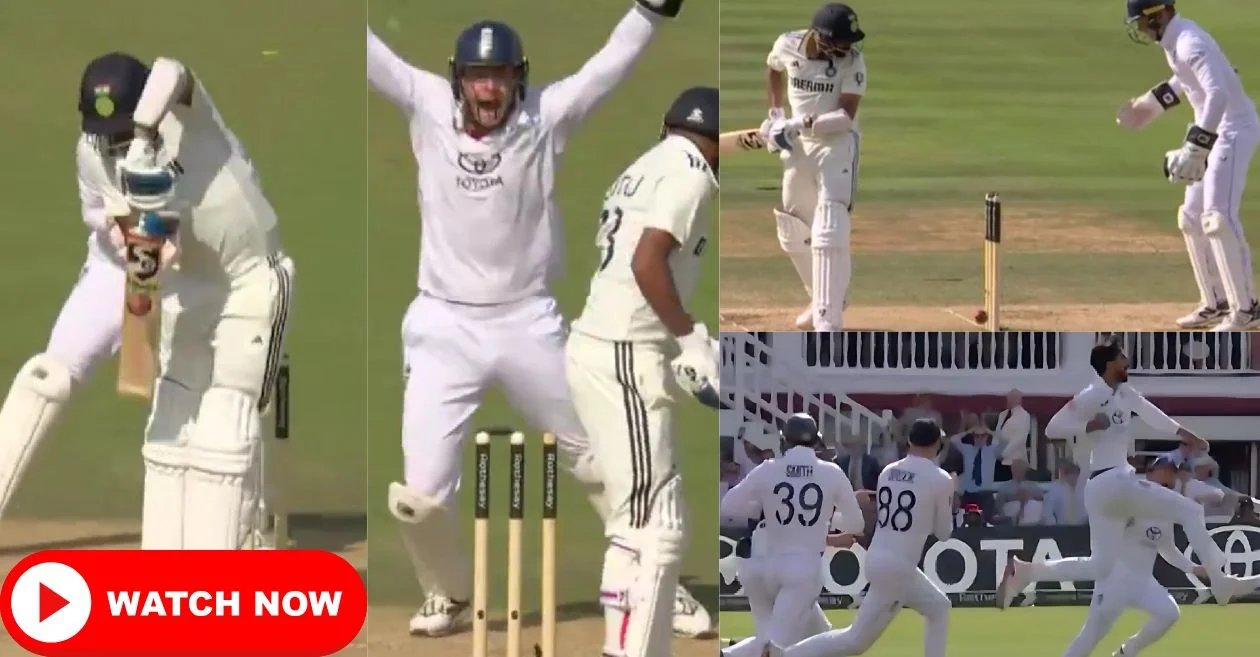 ENG vs IND [WATCH]: Mohammed Siraj’s unlucky dismissal sparks wild England celebrations at Lord’s