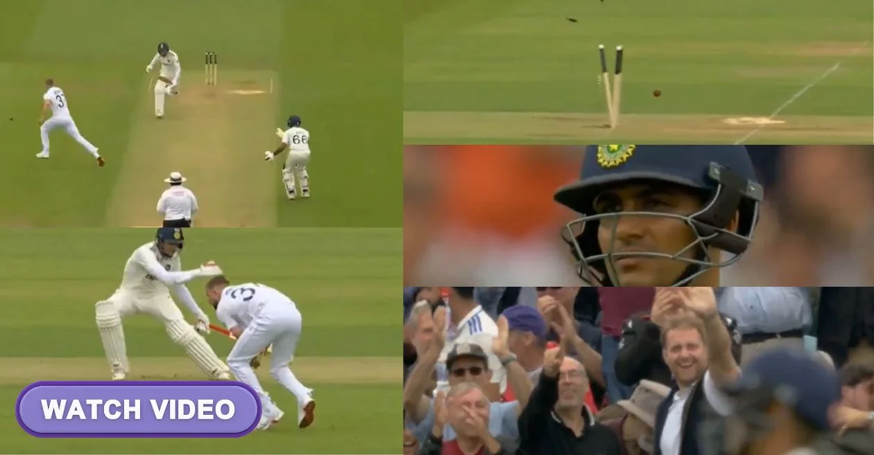 ENG vs IND [WATCH]: England crowd mocks Shubman Gill after disastrous run-out cuts his innings short on Day 1 of Oval Test