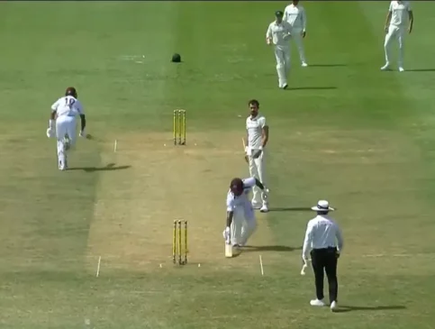 Visual 1 of Pat Cummins vs Umpire on Runout