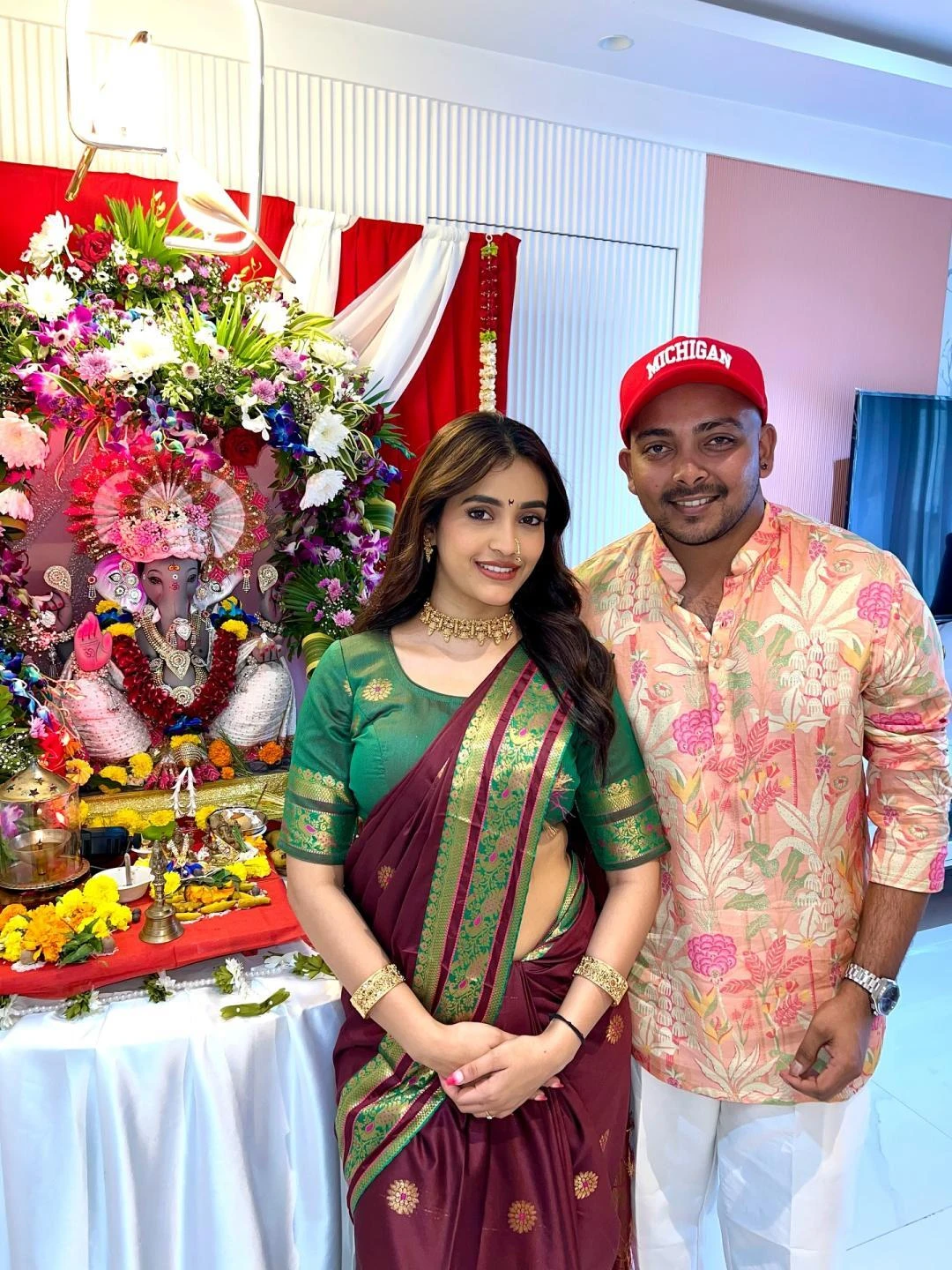 Akriti Agarwal and Prithvi Shaw