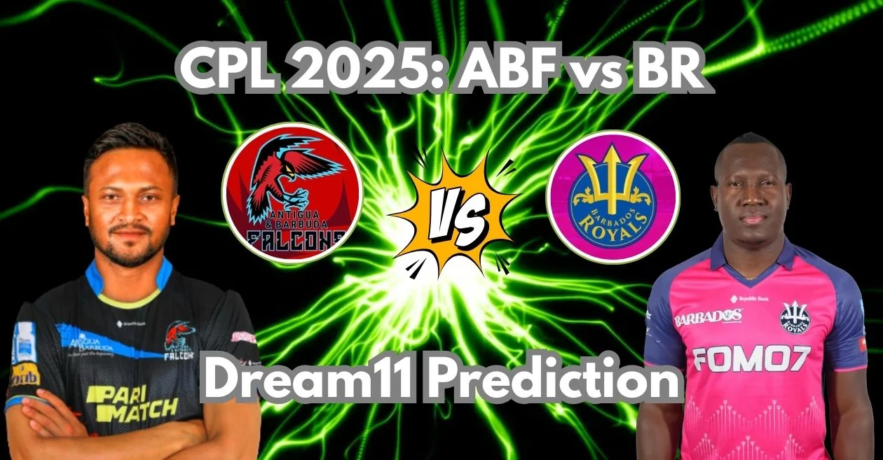ABF vs BR, CPL 2025: Match Prediction, Dream11 Team, Fantasy Tips and Pitch Report | Antigua and Barbuda Falcons vs Barbados Royals