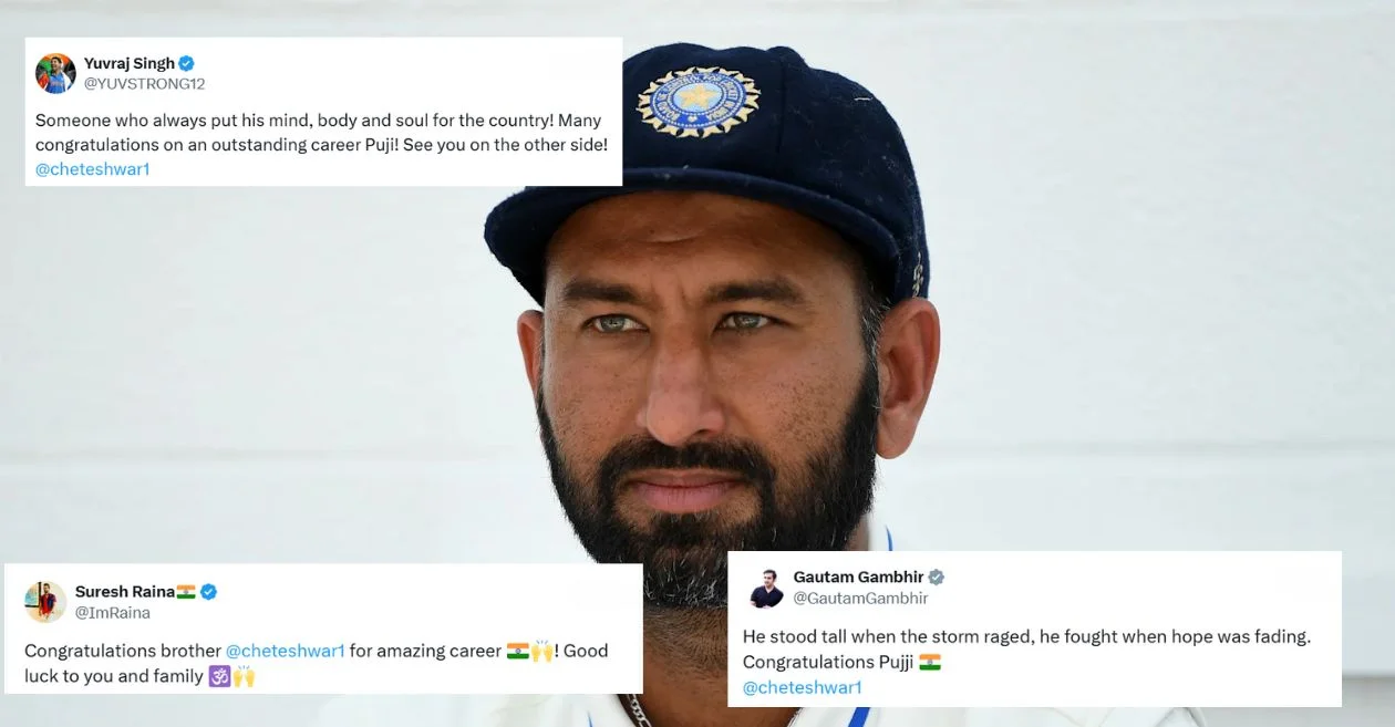 Indian cricket fraternity hails Cheteshwar Pujara after his retirement from international cricket