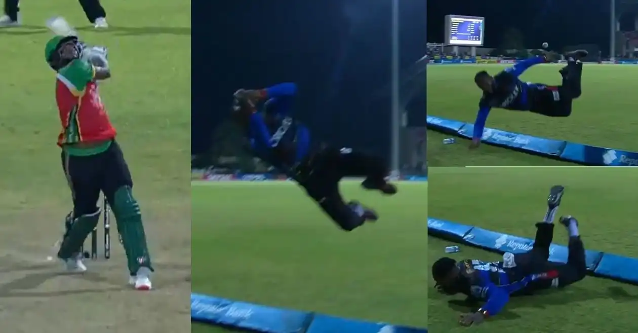 CPL 2025 [WATCH]: Fabian Allen turns ‘superman’ to save a certain six with jaw-dropping effort on boundary line
