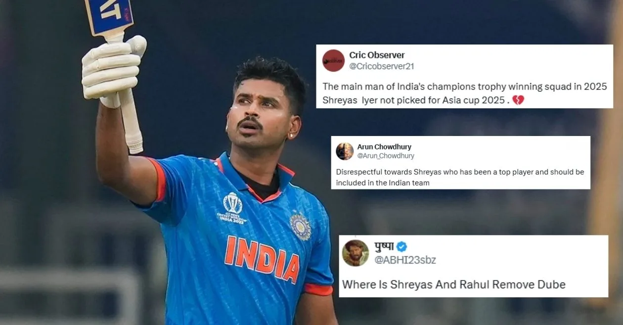 Fans express disappointment as Shreyas Iyer left out of India’s Asia Cup 2025 squad