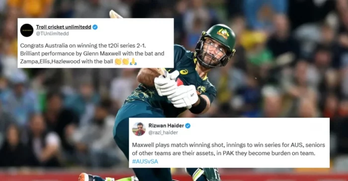 Fans erupt after Glenn Maxwell helps Australia to defeat South Africa in final 3rd T20I to win the series 2-1
