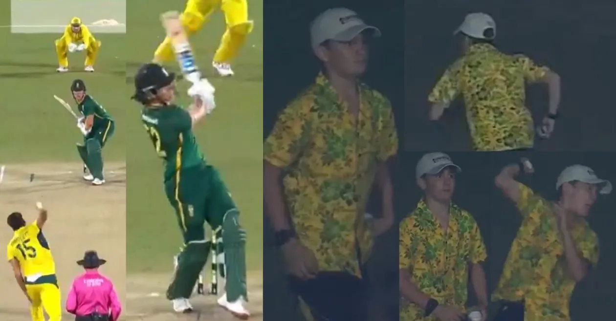 AUS vs SA [WATCH]: Hilarious spectator moment after Dewald Brevis sends Xavier Bartlett out of the park in 3rd ODI