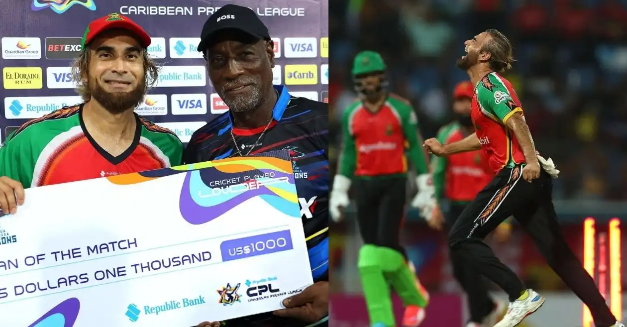 Imran Tahir’s 5-fer guides Guyana Amazon Warriors to dominating win over Antigua and Barbuda Falcons in CPL 2025