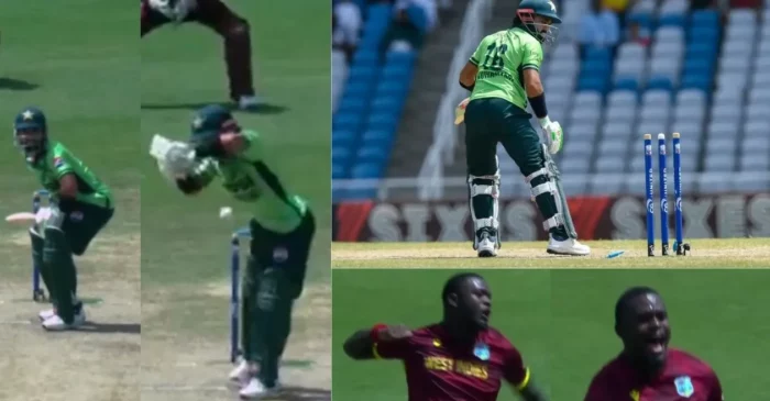 WATCH: Jayden Seales castles Mohammed Rizwan for a golden duck with a peach in WI vs PAK 3rd ODI