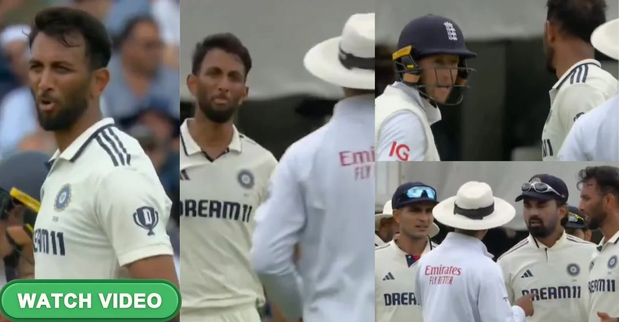 ENG vs IND [WATCH]: Tensions flare as Joe Root and Prasidh Krishna engage in heated exchange on Day 2 of fifth Test