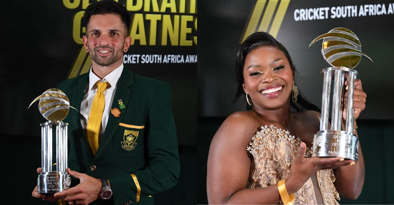 Keshav Maharaj and Nonkululeko Mlaba sweep top honours at Cricket South Africa Awards 2024-25