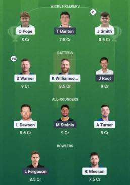 LNS vs TRT Dream11 team for August 14