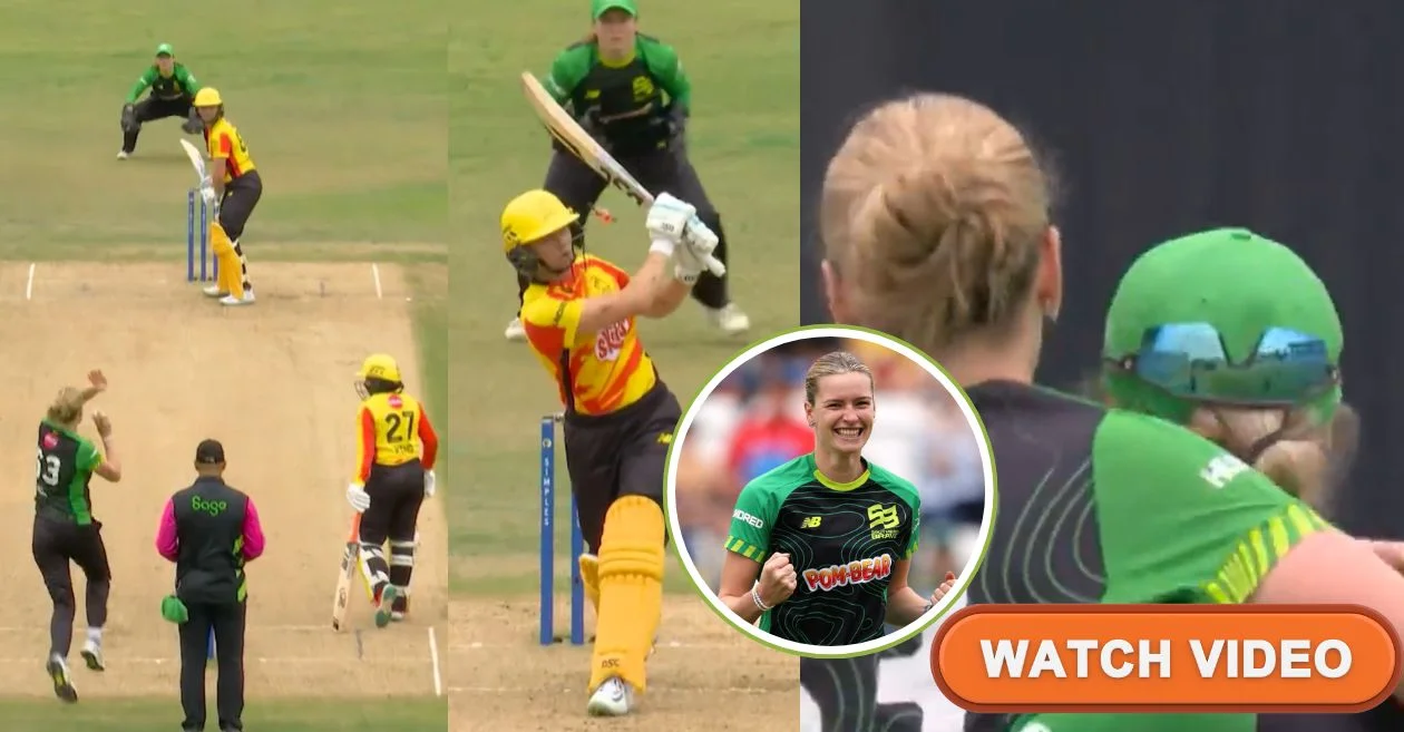 WATCH: Lauren Bell scripts history with landmark wicket of Ashleigh gardener in The Hundred