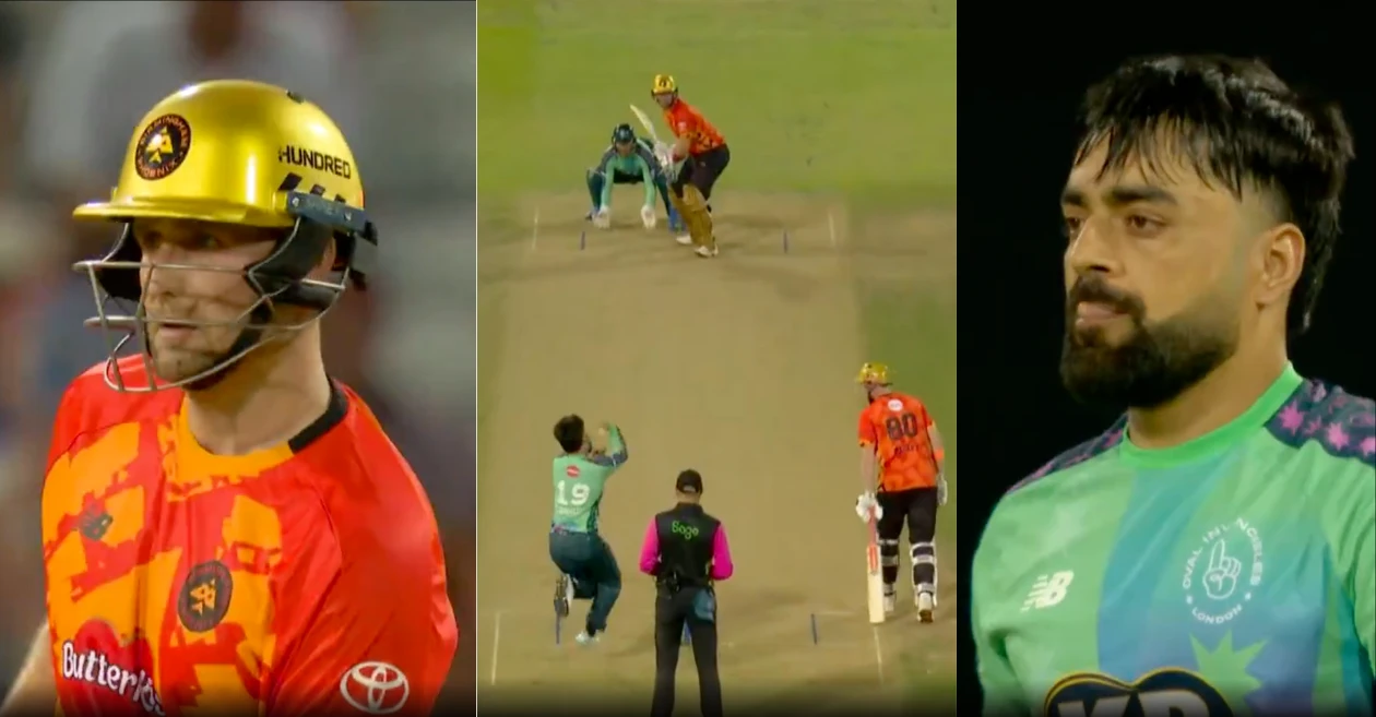 WATCH: Liam Livingstone smashes Rashid Khan for 26 runs off 5 balls in The Hundred 2025