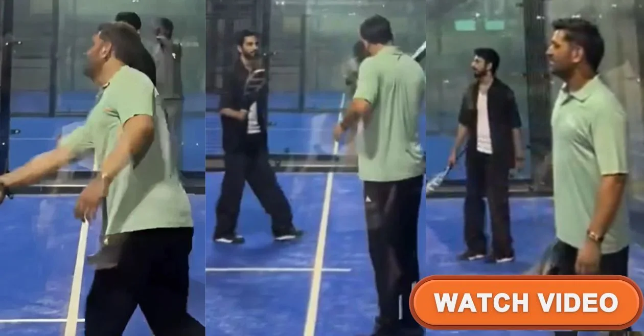 WATCH: MS Dhoni joins Anirudh Ravichander for pickleball at launch of new sports venture in Chennai