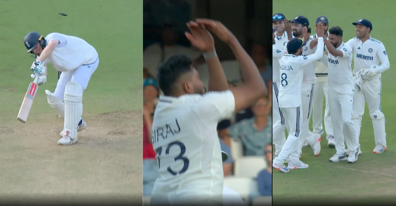 ENG vs IND [WATCH]: Mohammed Siraj pulls off Cristiano Ronaldo’s ‘Siu’ celebration after cleaning up Zak Crawley in the Oval Test