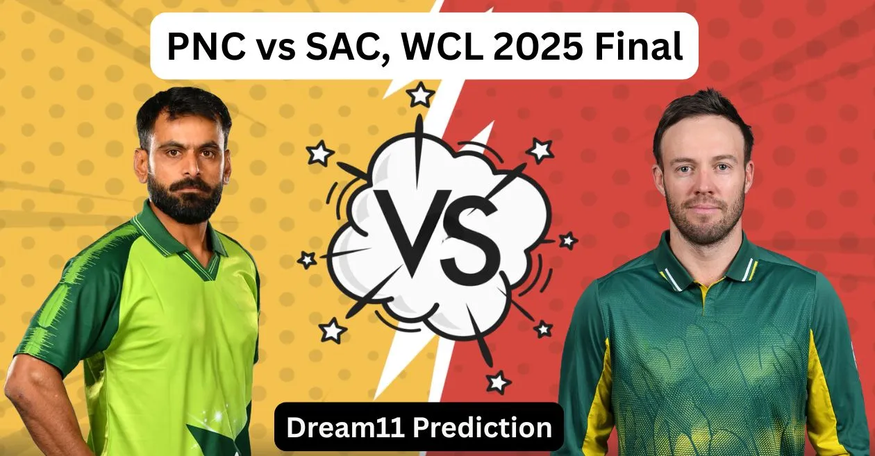 PNC vs SAC, WCL 2025 Final: Match Prediction, Dream11 Team, Fantasy Tips and Pitch Report | Pakistan Champions vs South Africa Champions