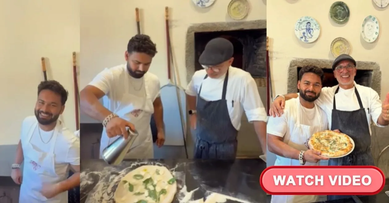 WATCH: Rishabh Pant turns chef showcasing his comical side while baking pizza with a broken foot