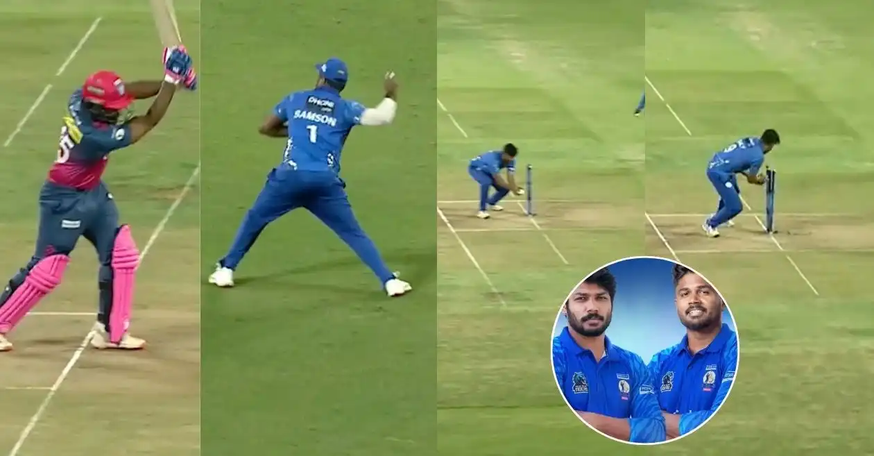 WATCH: Sanju Samson teams up with brother Saly Samson to affect a run-out in Kerala Premier League 2025