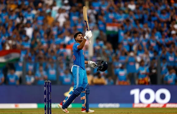 Shreyas Iyer after hitting century in World Cup 2023 Semi Final