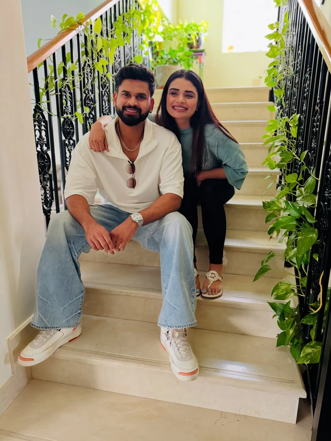 Shreyas iyer with his sister