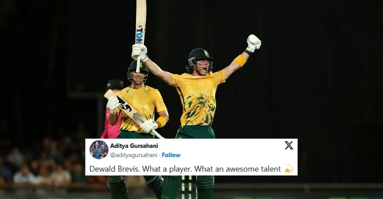 Fans erupt as Dewald Brevis’ blazing ton powers South Africa to series-levelling win in 2nd T20I