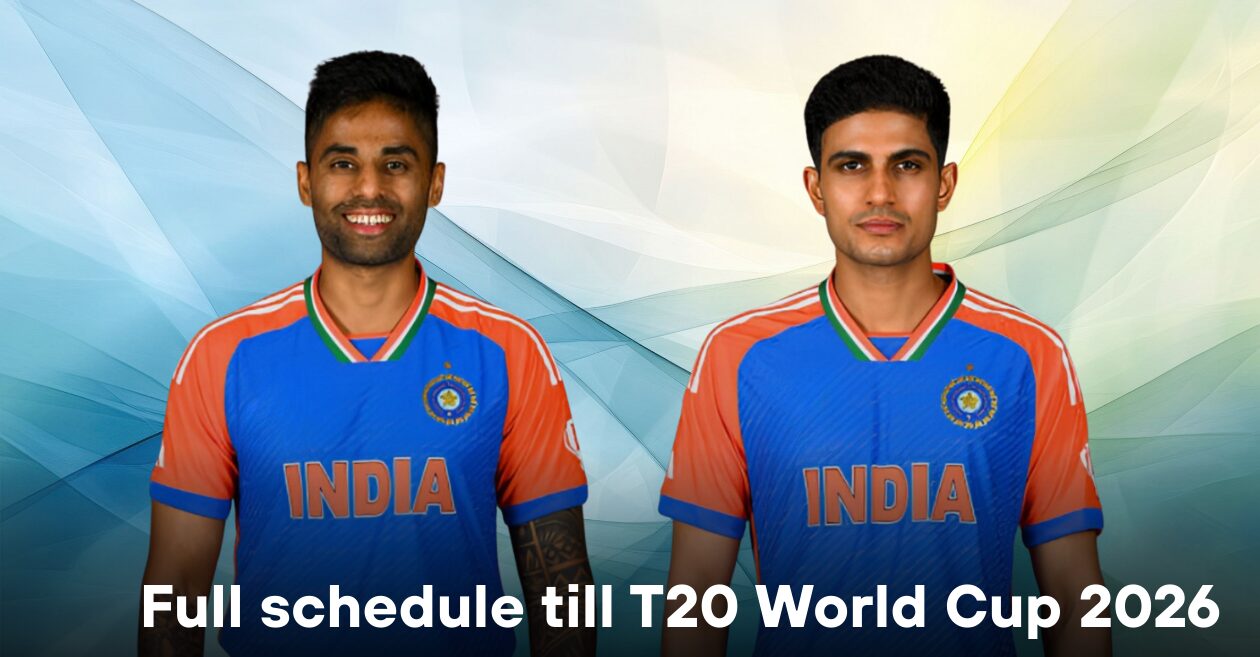 Team India’s complete schedule till T20 World Cup 2026