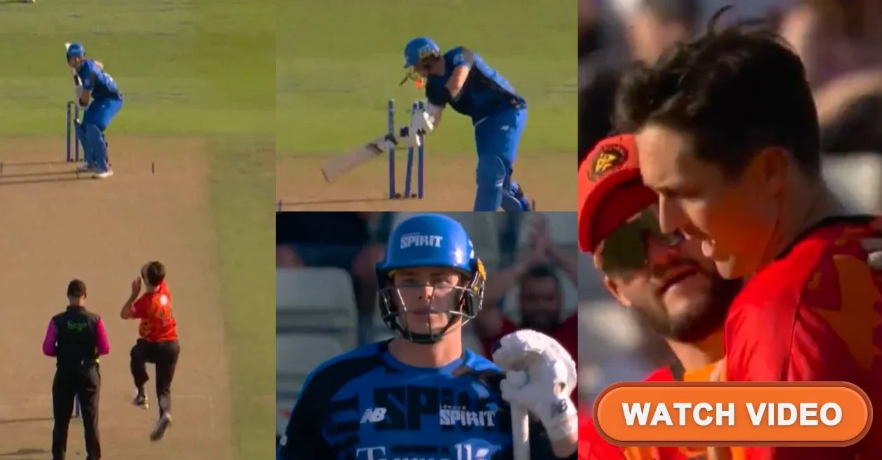 WATCH: Trent Boult delivers a trademark in-swinger to shatter Jamie Smith’s stumps in The Hundred 2025