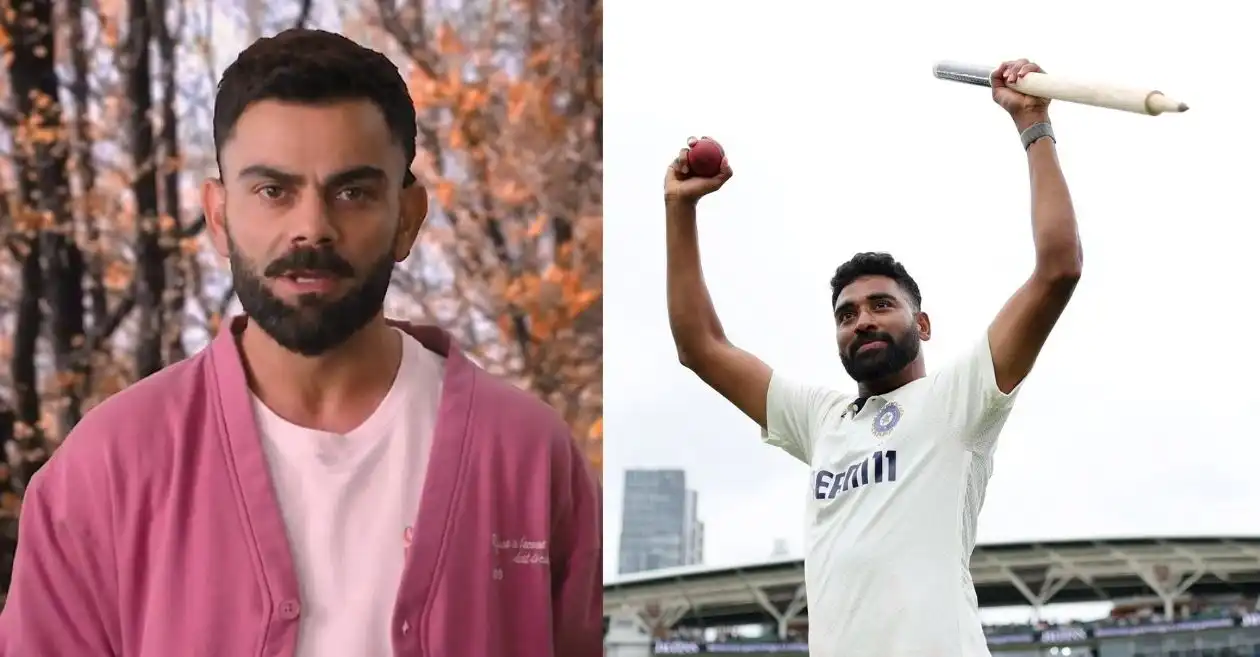 ENG vs IND: Virat Kohli pens a heartwarming post for Mohammed Siraj after India’s nail-biting win in Oval Test