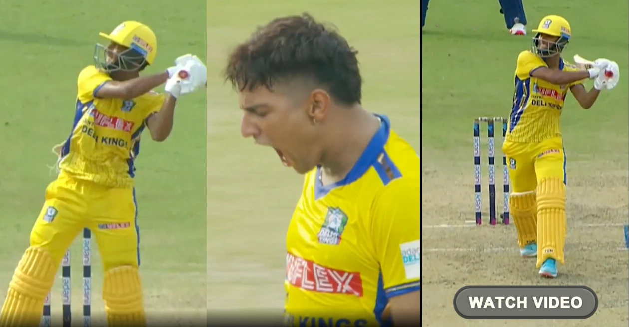 WATCH: Yash Dhull hits first century of Delhi Premier League Season 2 | DPL 2025