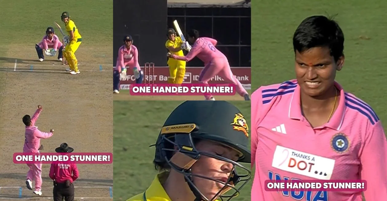WATCH: Deepti Sharma plucks a one-handed blinder to dismiss Grace Harris during IND-W vs AUS-W 3rd ODI
