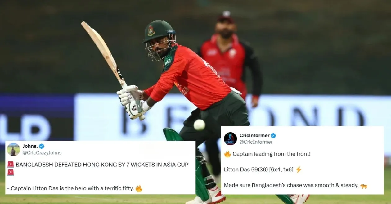 Fans react as Litton Das anchors Bangladesh to a resounding victory over Hong Kong in Asia Cup 2025