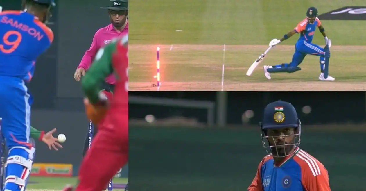 WATCH: Hardik Pandya gets run-out in an unlucky manner during IND vs OMN Asia Cup 2025 clash