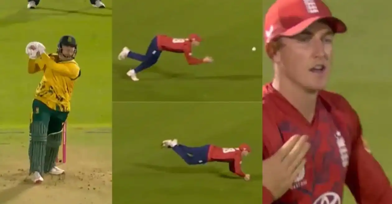 ENG vs SA [WATCH]: Harry Brook plucks a phenomenal catch to dismiss Lhuan-dre Pretorius in 1st T20I
