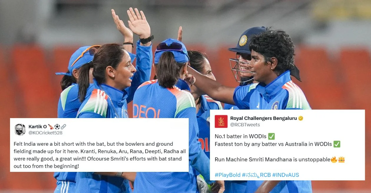 Fans go wild as India humiliate Australia with historic defeat in second Women’s ODI to level the series 1-1