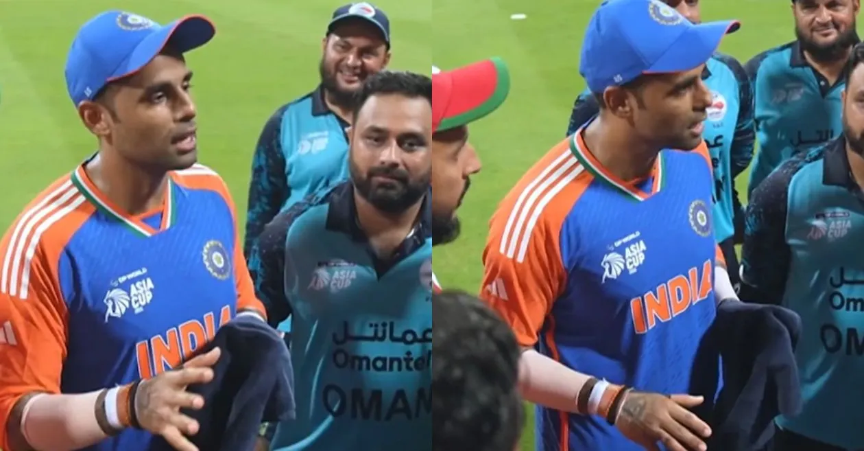 WATCH: India skipper Suryakumar Yadav motivates Oman cricketers after a gritty Asia Cup 2025 clash